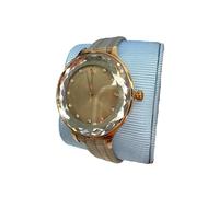 Nova watch, Swiss Made, Leather strap, Beige, Rose gold-tone finish