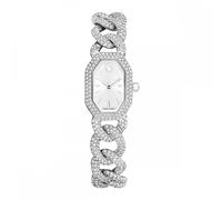 Dextera chain watch, Swiss Made, Crystal bracelet, Silver Tone, Stainless steel