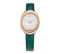 Swarovski Watches Swarovski Imber Oval Green Leather Strap Watch