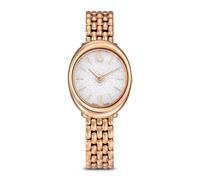 Imber oval watch, Swiss Made, Metal bracelet, Gold tone, Rose gold-tone finish
