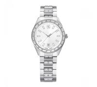 Swarovski Matrix Date Watch, Swiss Made, Metal Bracelet, Silver Tone, Stainless Steel
