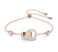 Swarovski White Crystal Bracelet, Pavé Crystals in a Rose Gold Tone Plated Setting, from the Hollow Collection