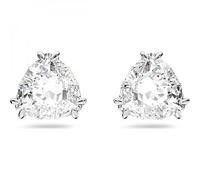 Swarovski White stud Earrings, Clear Trillion Cut Crystal Earrings in a Rhodium Plated Setting, from the Millenia Collection