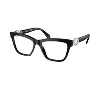 Swarovski Woman SK2021 1001 Optical frames Acetate Black Transparent Squared Normal