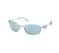 Swarovski Woman SK7010 40081N Sunglasses Metal Blue Light blue Round Mirrored Mirror
