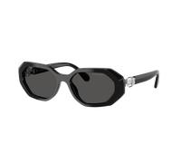 Swarovski Woman Sunglass SK6028 - Frame color: Black, Lens color: Dark Grey
