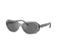 Swarovski Woman Sunglass SK6028 - Frame color: Transparent Dark Grey, Lens color: Grey Mirror Black