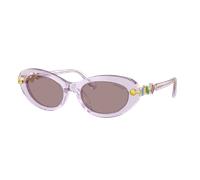 Swarovski Woman Sunglass SK6042 - Frame color: Transparent Lilac, Lens color: Violet