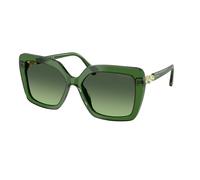Swarovski Woman Swarovski SK6049 10812A Sunglasses Acetate Green Green Butterfly Normal Nuanced