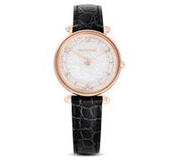 Swarovski Crystalline Wonder Swiss Made Leather strap Black Rose Gold-tone finish Watch 5653359 - Swarovski Crystal / Rose Gold-tone Plated