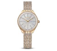 Swarovski Attract Watch, Swiss Made with White Pavé Crystal Encrusted Silver-Tone Face and Rose-Gold Tone Bracelet, from The Attract Collection