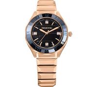 Watch, 37mm, Swiss Made, Metal bracelet, Black, Rose gold-tone finish