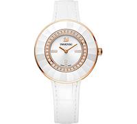Swarovski Women's Analogue Quartz Octea Dressy 5182265 Watch with White Leather Strap