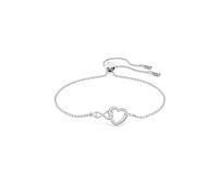 Swarovski Crystal Infinity and Heart Chain Bracelet, Silver