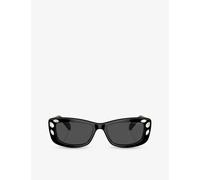 Swarovski Womens Black Sk6008 Pillow-frame Acetate Sunglasses 54mm