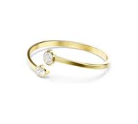 Imber bangle, Mixed cuts, White, Gold-tone plated