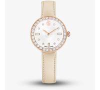 Swarovski Women's Certa Rose Gold Tone Plated Leather Strap Watch 5672968 in White