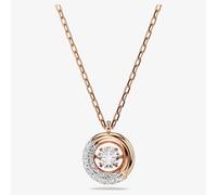 Swarovski Women's Dextera Rose Gold Tone Plated Crystal Circle Necklace 5692257 | Size: Adjustable