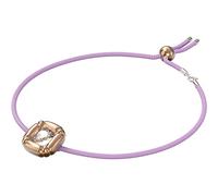 Swarovski Dulcis Necklace Purple Crystal Rose Gold-Tone Braided Cord 5622377