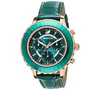 Swarovski Women's Green Genuine Crocodile Band Steel Case Quartz Watch 5452498