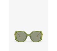 Swarovski Woman SK6011 3002/2 Sunglasses Acetate Green Green Pillow Normal