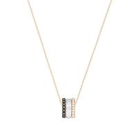 Swarovski Women's Hint Pendant, Stunning White and Black Crystals in Three Rings and a Mixed Metal Finish, from the Swarovski Hint Collection