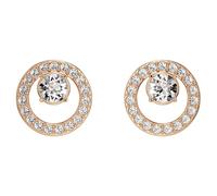 Swarovski womens Hoop Earrings, Creativity Earrings, Crystals,Rose gold-tone plated / White, One Size