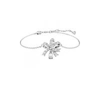 Swarovski Womens Hyperbola Bow Rhodium Plated White Bracelet 5660036