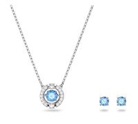 Swarovski Sparkling Blue Crystal Pendant And Earring Set 5480485
