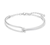 Swarovski Women's Lifelong Bangle Bracelet, Brilliant White Crystals with Rhodium plated Metal, from the Swarovski Lifelong Collection