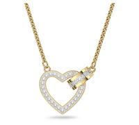 Swarovski Women's Lovely Necklace Gold shiny Crystal, White gold tone, One Size
