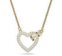 Swarovski Women's Lovely Necklace Gold shiny Crystal, White gold tone, One Size