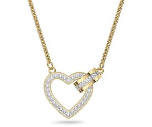 Swarovski Women's Lovely Necklace Gold shiny Crystal, White gold tone, One Size