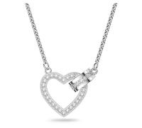 Swarovski , Lovely Heart Necklace, Silver, White ,Gray female, Sizes: ONE SIZE