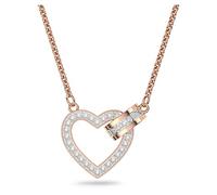 Swarovski , Lovely Heart Necklace, Rose Gold ,Gray female, Sizes: ONE SIZE