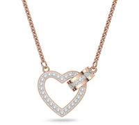 Swarovski , Lovely Heart Necklace, Rose Gold ,Gray female, Sizes: ONE SIZE