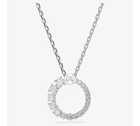 Swarovski Matrix Pendant Necklace, Crystal Pearl and Clear Round-Cut Stones in a Rhodium-Finished Setting, Part of the Matrix Collection