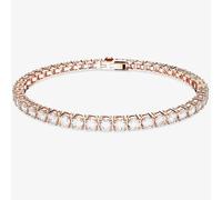 Swarovski Women's Matrix White Rose Gold Plated Tennis Bracelet 5657659 M | Size: 16.5cm