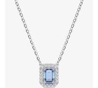 Swarovski Millenia Blue Octagonal Cut Cubic Zirconia Necklace Rhodium Plated Metal Metal Cubic Zirconia
