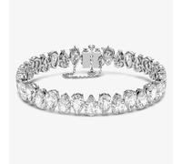 Swarovski Women's Millenia Pear White Crystal Bracelet 5598350 in Silver | Size: 16.5cm