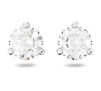 Swarovski Women's Solitaire Earrings, Pair of Pierced Stud Earrings with Crystals, Rhodium Plated, from the Swarovski Solitaire Collection