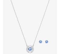 Swarovski Women's Sparkling Blue Crystal Pendant & Earring Set 5480485 Swarovski Blue One Size