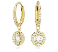 Swarovski Womens Sparkling Una drop earrings - Round cut - White - Gold-tone plated - 5646733