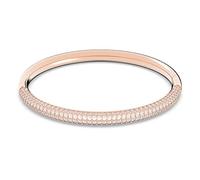 Swarovski Women's Stone bangle, White, Rose gold-tone plated, Crystals, Large