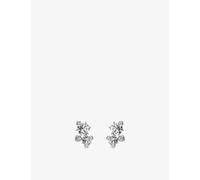 Swarovski Womens Swarovski Constella Rhodium-Plated and Zirconia Stud Earrings Silver