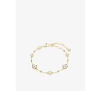 Swarovski Womens Swarovski Imber 18ct Yellow-Gold Plated and Zirconia Bracelet White