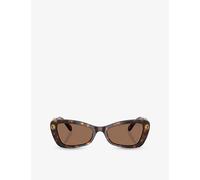 Swarovski Womens Swarovski Sk6033 Irregular-Frame Tortoiseshell Acetate Sunglasses Brown