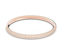 Swarovski womens Swarovski Stone bangle, White, Rose gold-tone plated, Stone Bracelet, Crystals,Rose gold-tone PVD / White, Medium