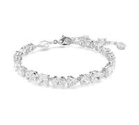 Swarovski Women's Tennis Bracelet, White Crystals with Rhodium Plating, from the Tennis Deluxe Collection