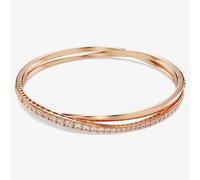Swarovski Women's Twist Rose Gold Tone Plated Crystal Bangle 5620552